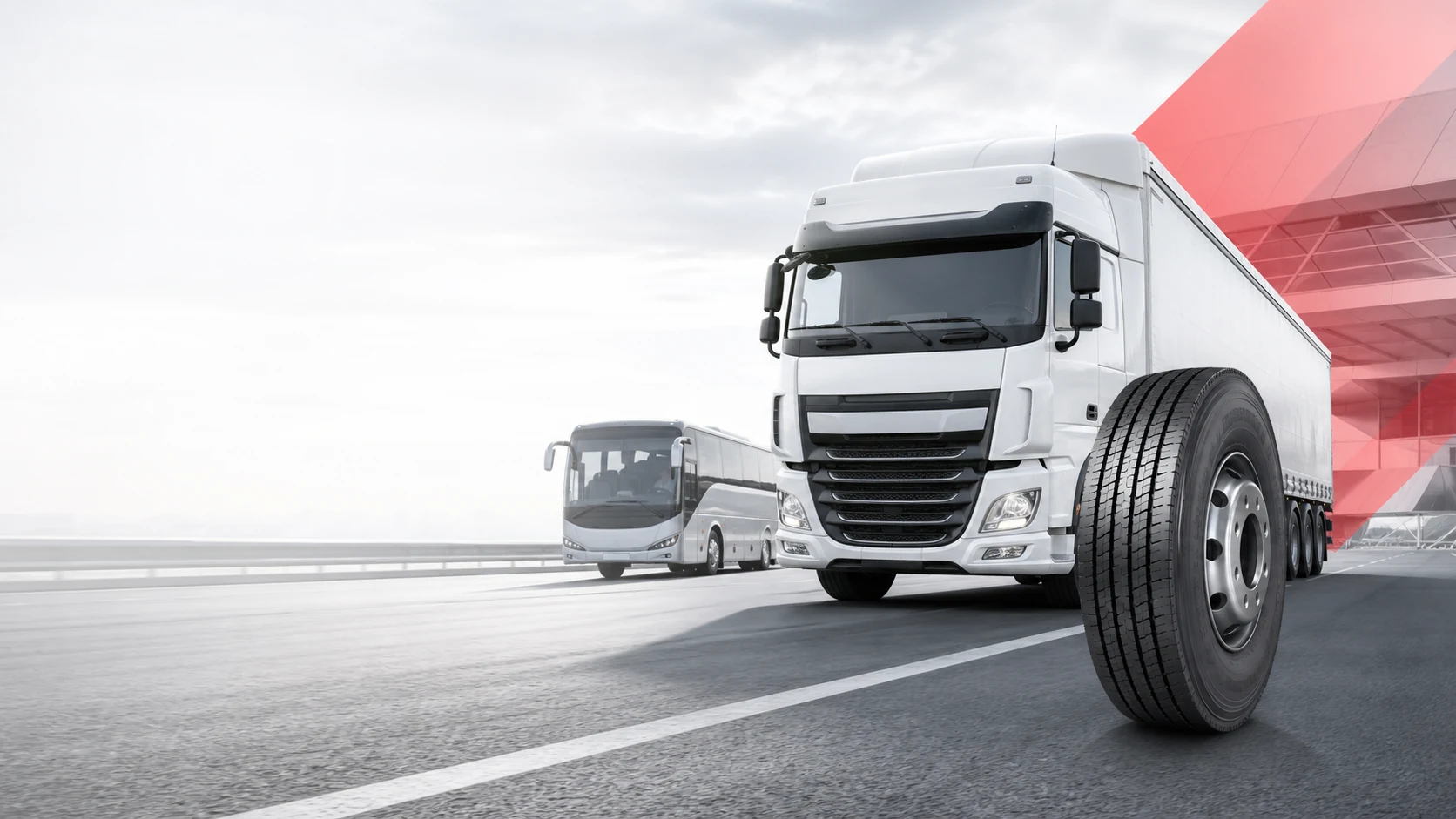Long haul truck tire application